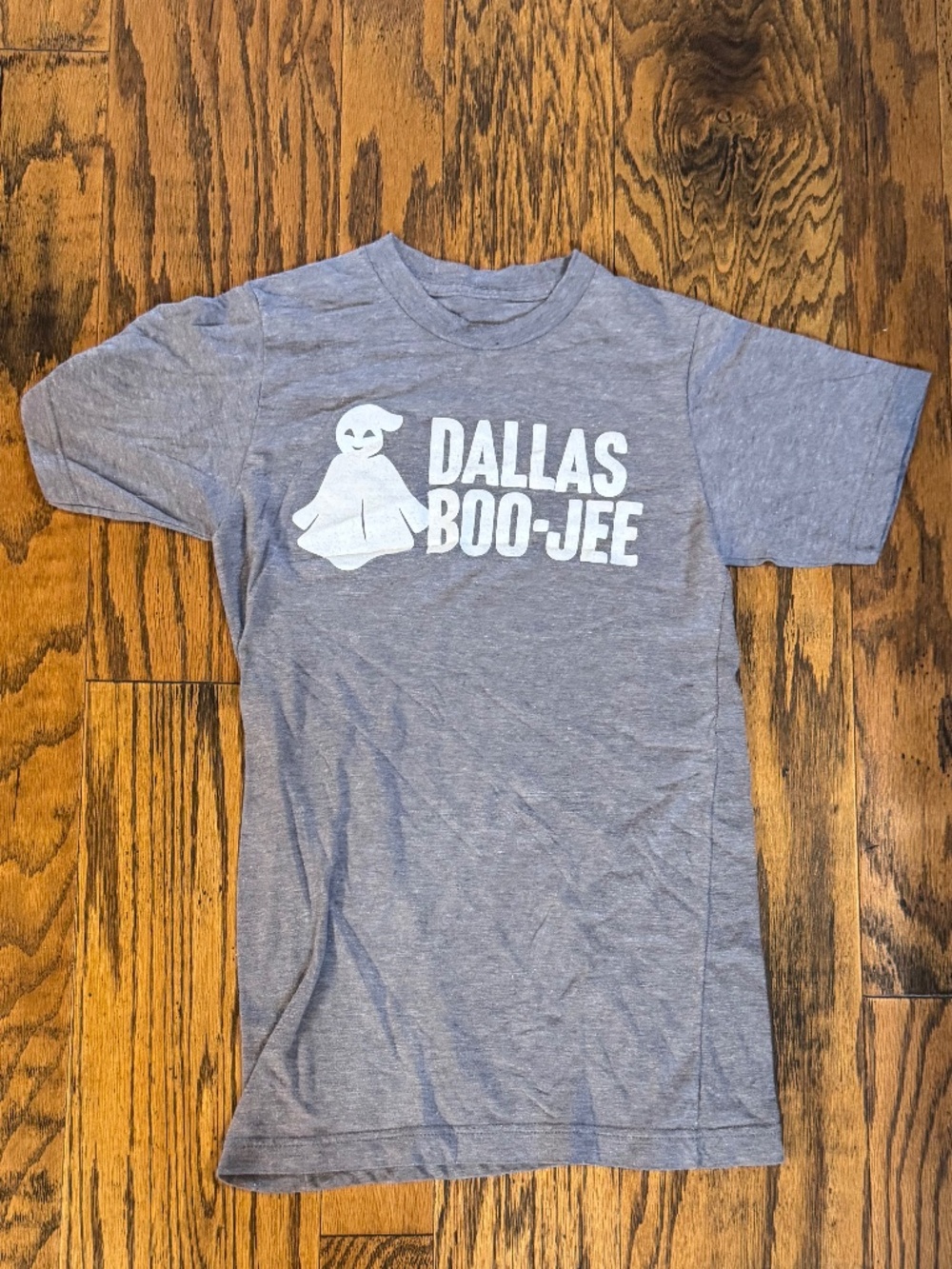Bullzerk Halloween Dallas Boo JEE Bougie Heather Gray T Shirt SZ Small